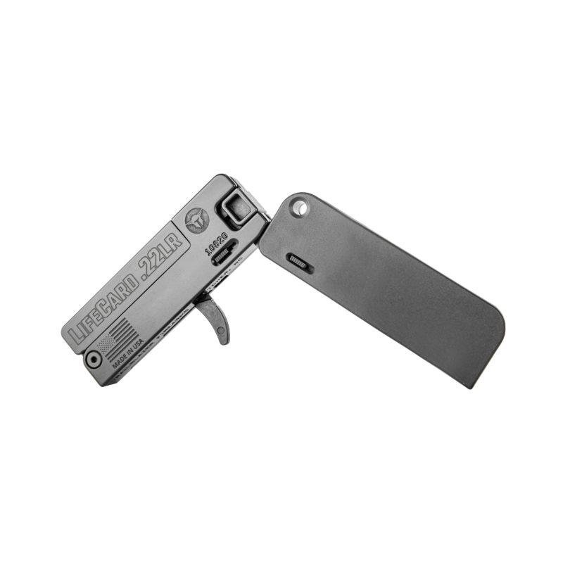 Trailblazer LifeCard .22 Mag Single Shot Folding Pistol - Sniper Gray, Aluminum Frame