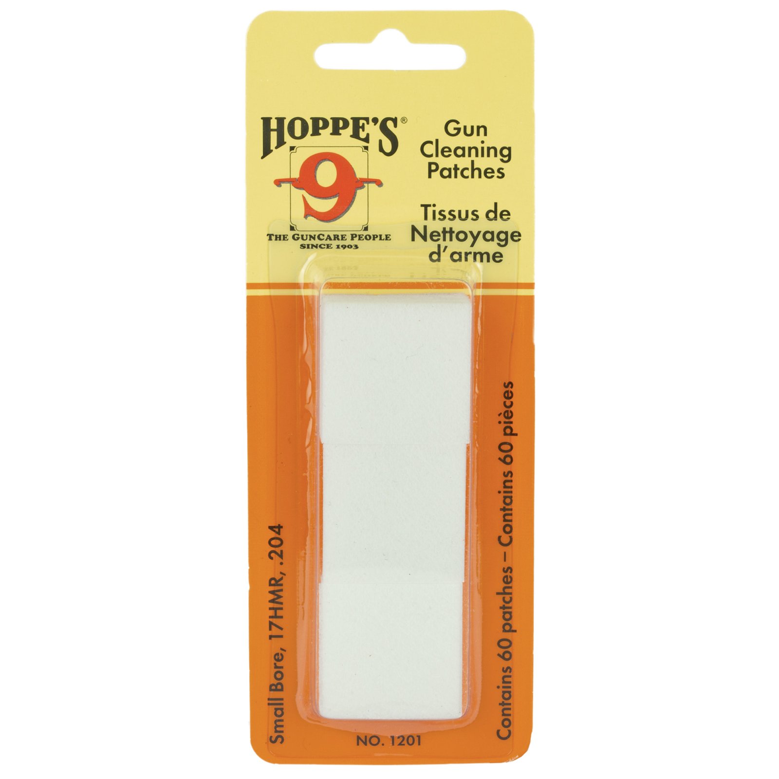 Hoppe's Cleaning Patches No. 1 Small Bore 60 Count