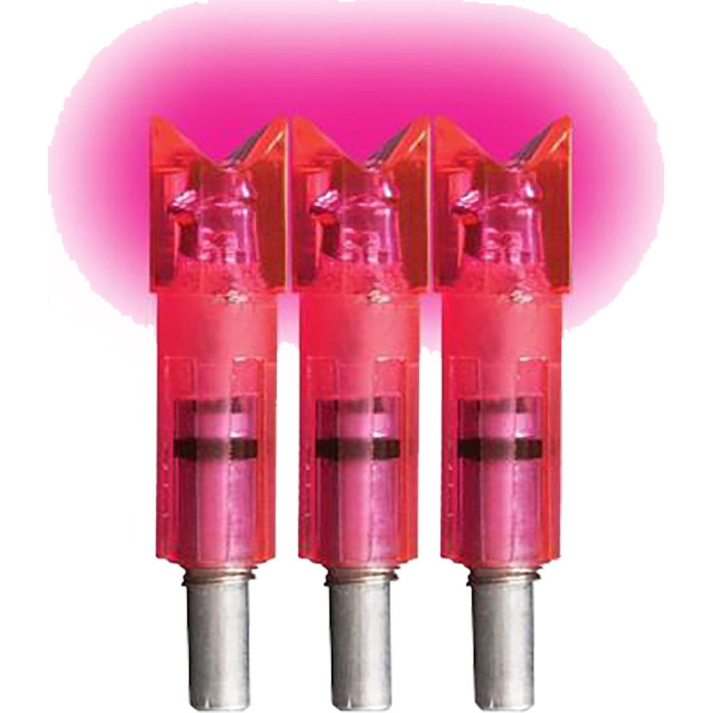 Lumenok GTC3P Lighted Crossbow Nocks Pink Moon Gold Tip 3 Pack