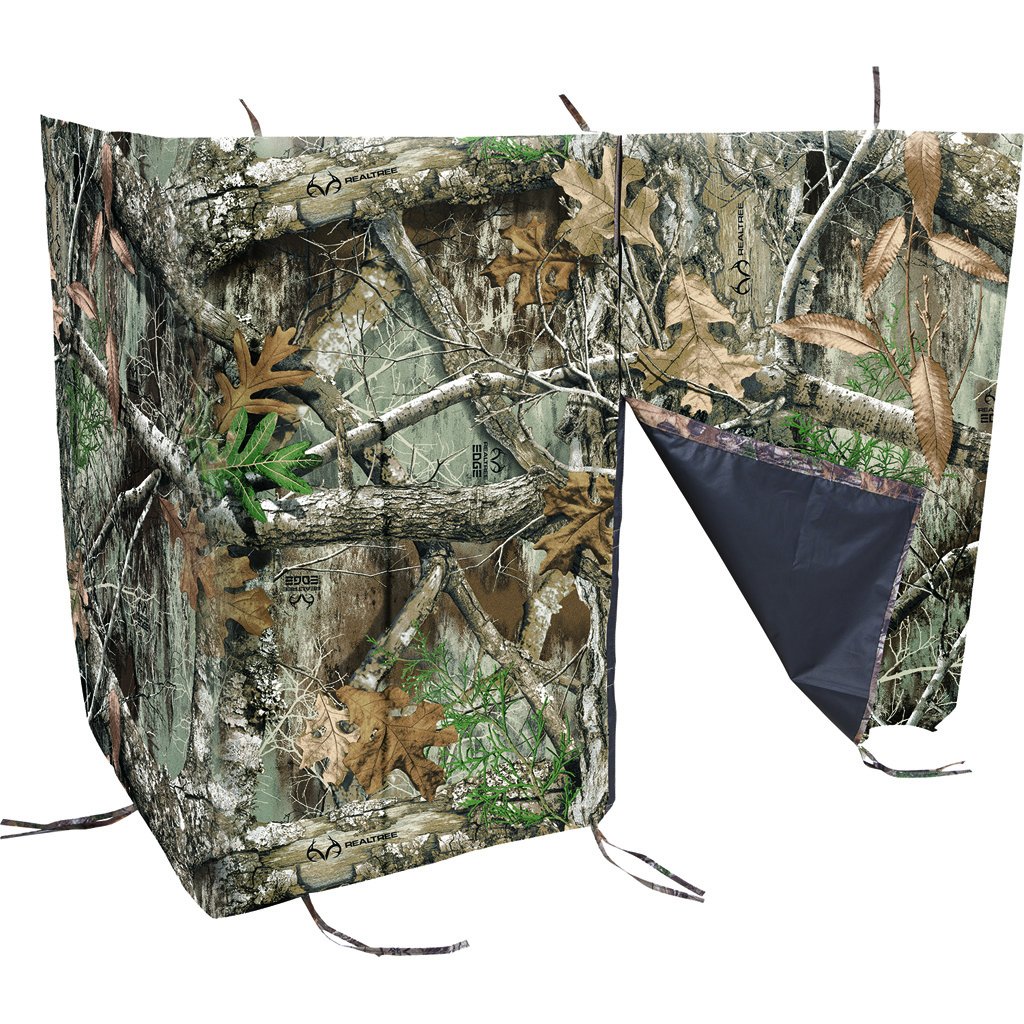 Vanish Treestand Cover Realtree Edge, Magnetic Closure, Fits Most Single/Double Ladder Stands, Tie-Down Straps, 35" Tall, 8' Wide