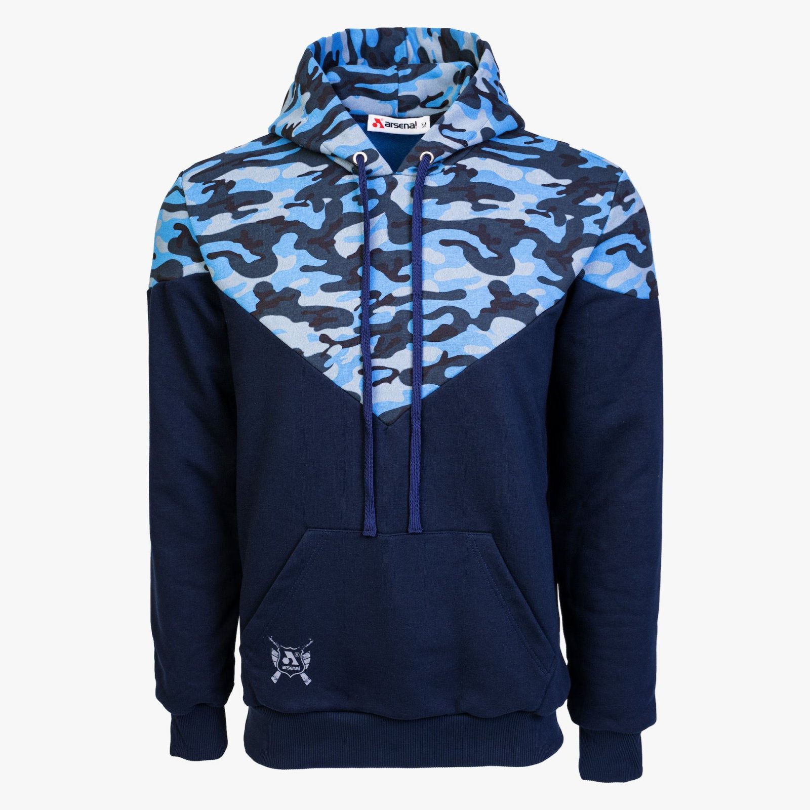 Arsenal X-Large Blue Camo Cotton-Poly Relaxed Fit Ascend Pullover Hoodie - Arsenal