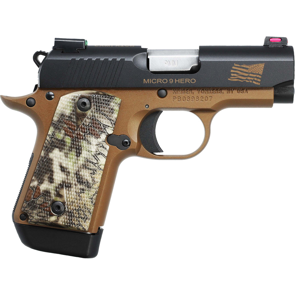 Kimber Micro 9 Hero Pistol 9mm 3.15 in. Black KimPro II 7 rd.