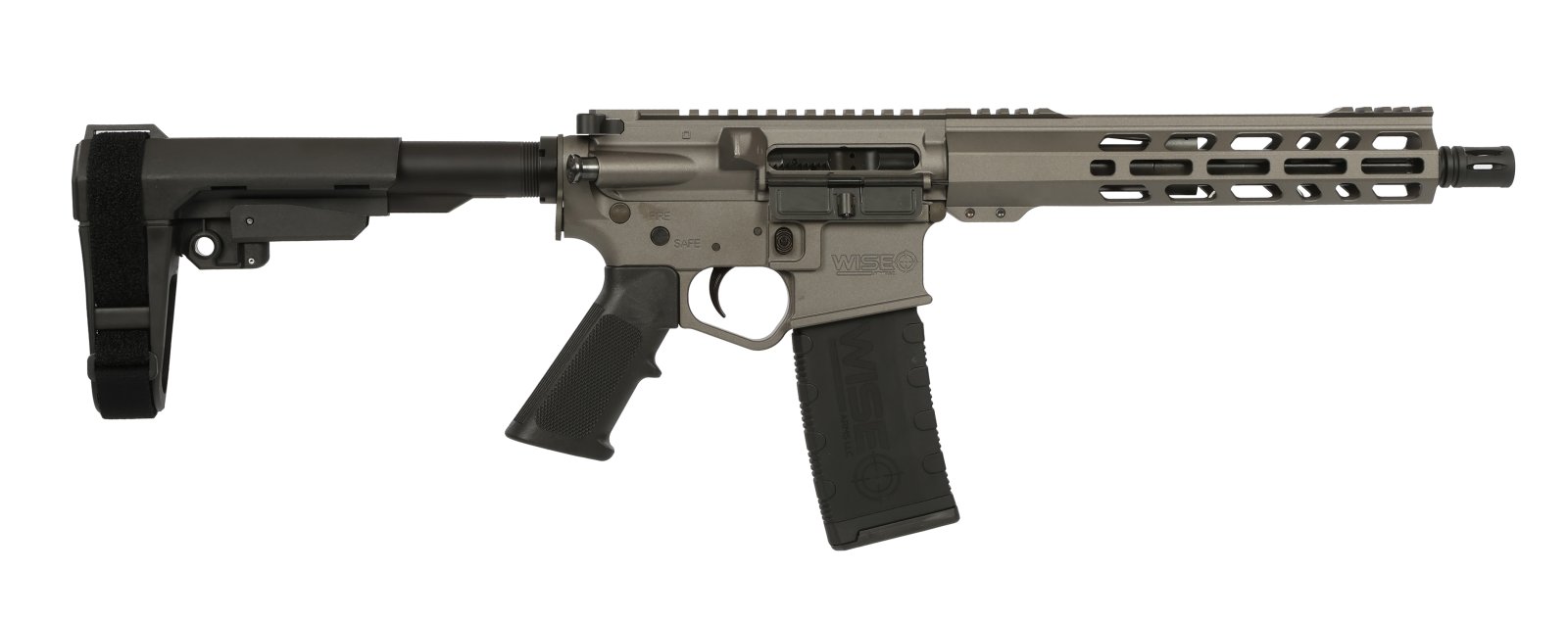 Wise Arms 10.5-300-SBA3-TUNG WA-15B 300 AAC Blackout 10.5" Tungsten Cerakote Semi-Auto Pistol