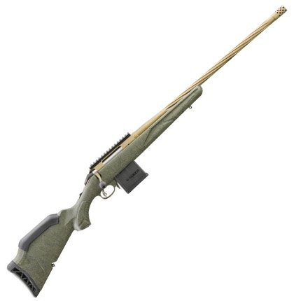 Ruger 22 ARC Gen II Green Splatter Stock, 22" Spiral Fluted Barrel, Burnt Bronze, 10-Round AR-Style Magazine