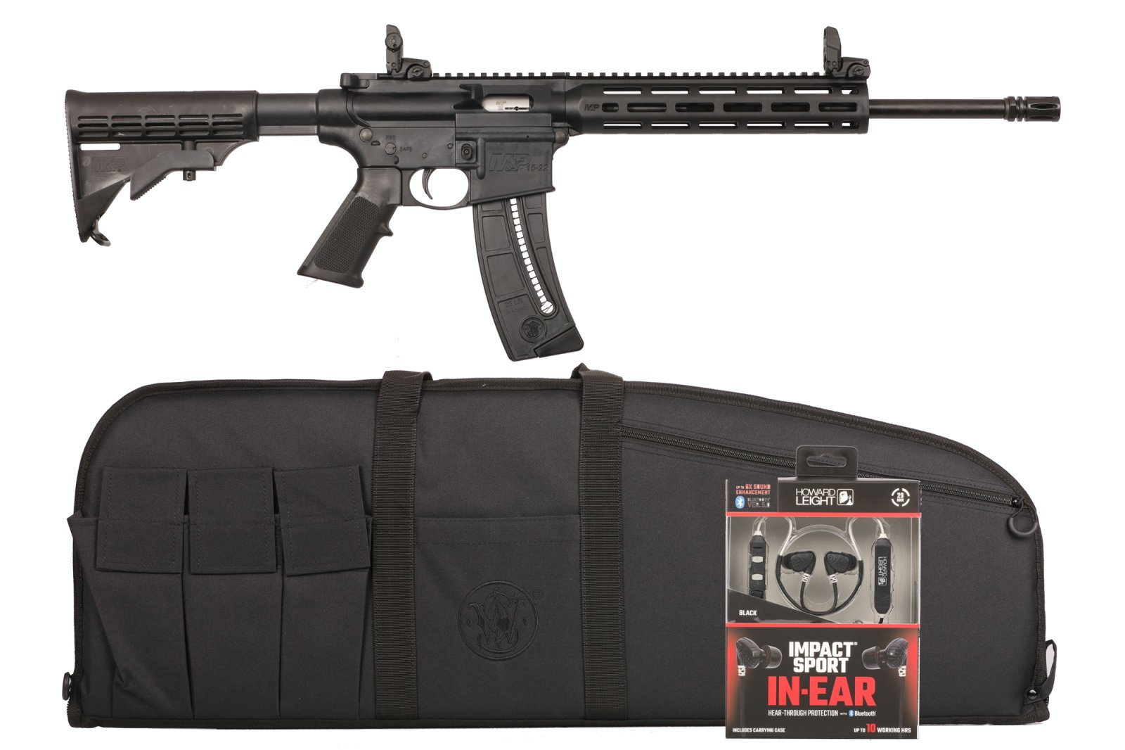 S&W 14375 M&P 15-22LR 25+1 16.5" Barrel Folding MBUS Black Polymer - Smith & Wesson - 22 LR