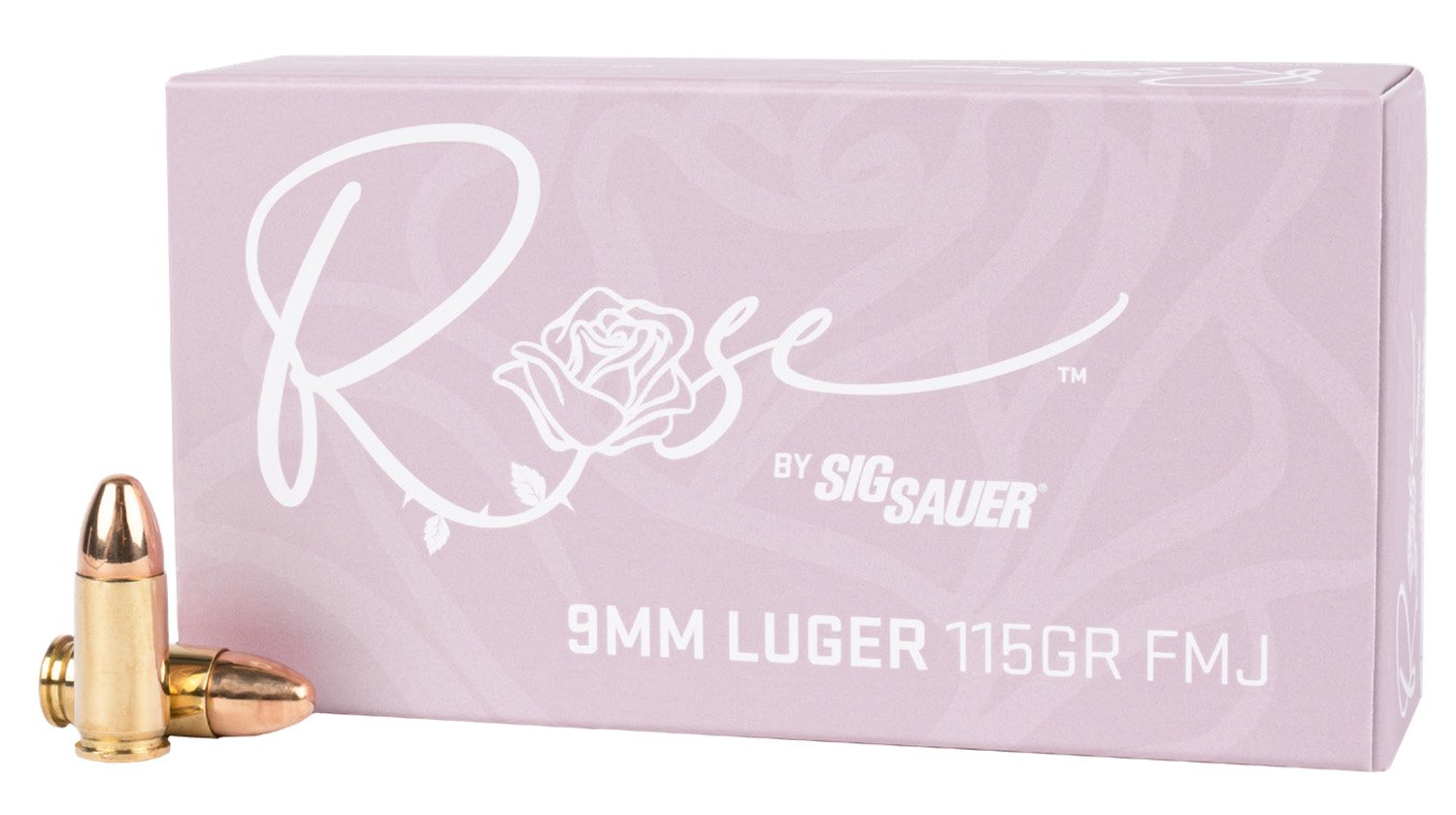 Sig Sauer E9MMB1ROSE50 Rose 9mm 115gr FMJ Ammo 50 Rounds