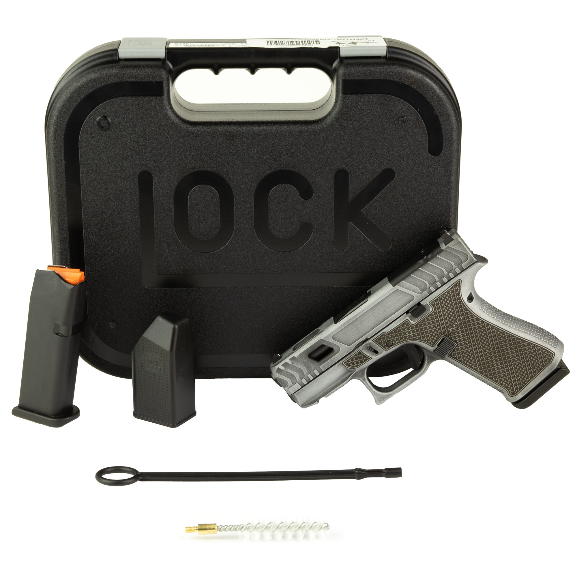 Glock Hoth 43X 9MM Sub-Compact: Distressed Grey, Laser Grip, 10Rnd, 2 Mags