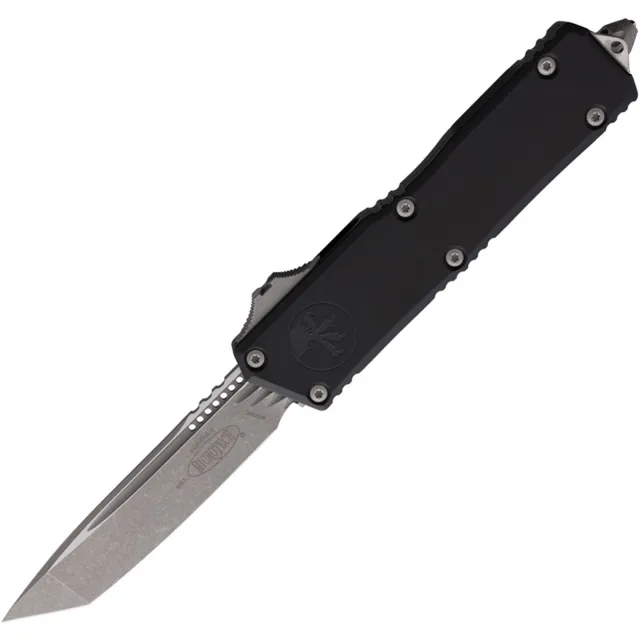 Microtech Scarab II G3 1177-10AP 3.97 In T/E Black Apocalyptic Aluminum Handle