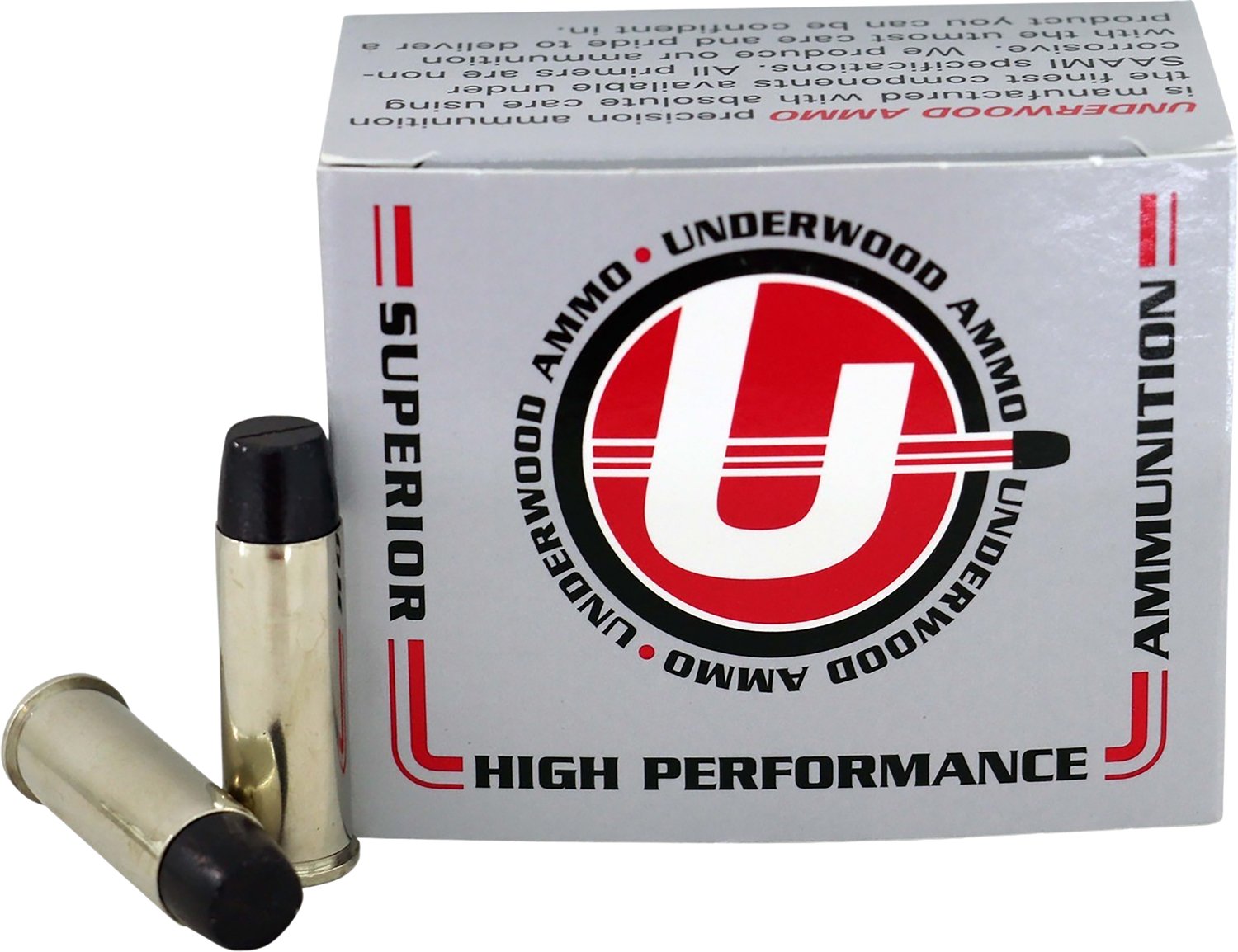 Underwood 723 .44 Rem Mag 305GR Hard Cast 20RD Nickel-Plated Ammo