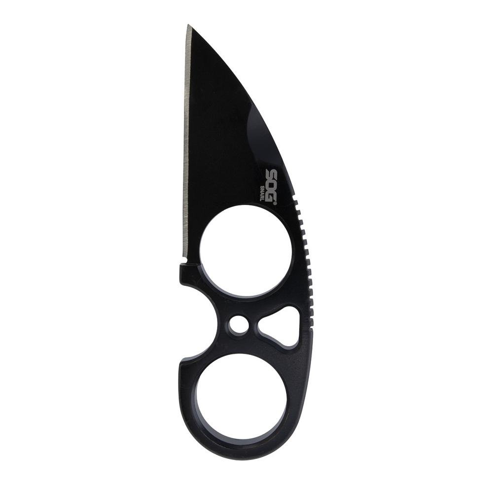Buy SOG Knives Snarl Blackout Fixed Blade Knife 2.3 Sheepsfoot Blade Black Blister online