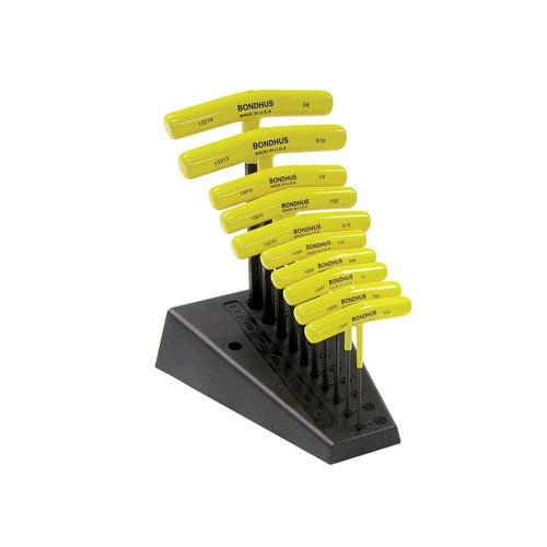 Bondhus 13390 SAE Hex T-Handle 10-Piece Set with Stand - BONDHUS