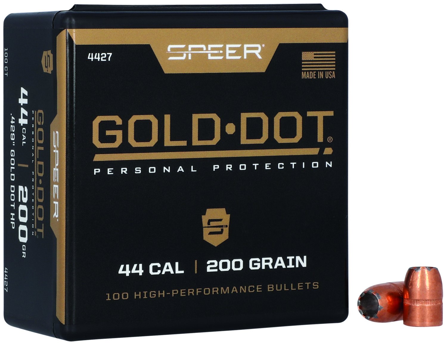 Speer 4427 Gold Dot 44Cal 200gr Hollow Point Ammo 50/Box