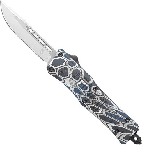 Cobratec Knives Medium Ctk1 OTF Blue Cobra Skin Crkte 3" Drop MBCSCTK1MDNS