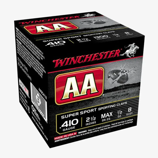 Winchester Ammo AASC418VP@ AA Sporting Clays VP 410ga 2.5" #8 Shot - Winchester - 410 for sale at TheGunDock