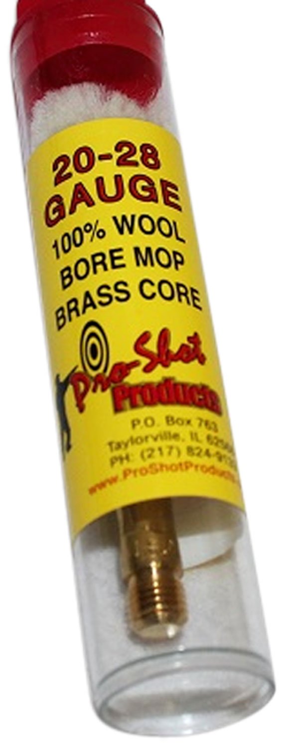 Pro-Shot MP20 20/28 Gauge Shotgun Bore Mop - Brass Core, 100% Cotton, 1.75" Long - Pro-Shot Products - 20/28 GA