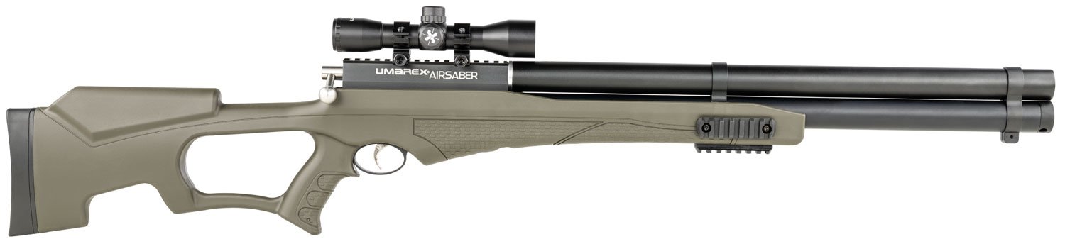 Umarex 2252660 AirSaber Arrow Rifle 450 FPS Black/OD Green Polymer Stock - Umarex - BOLT