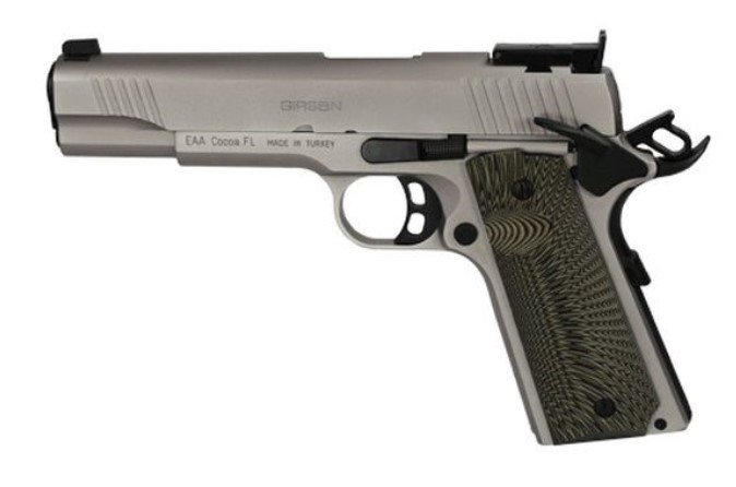 EAA Girsan MC1911 Match .45 ACP Pistol Nickel - EAA - 45 ACP