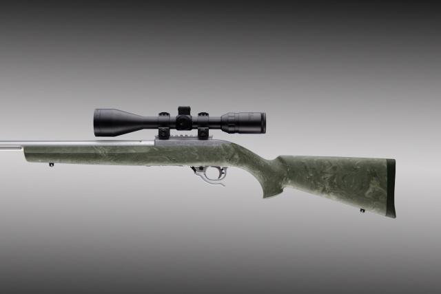 Buy Hogue 22800 .22 LR Std Brl In Ghillie Green Overmolded online