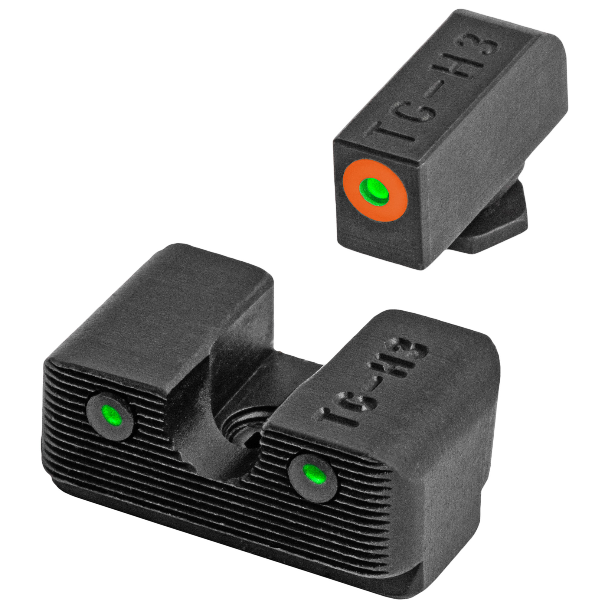 TruGlo TG231G1C Night Sights Glock 34 Green Tritium Black Nitride Finish