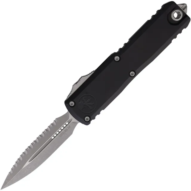 Microtech UTX-85 G4 3.1 In D/E Full Serrated Apocalyptic Black
