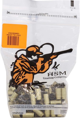 HSM BRASS 9MM ONCE FIRED UNPRIMED 100 PACK