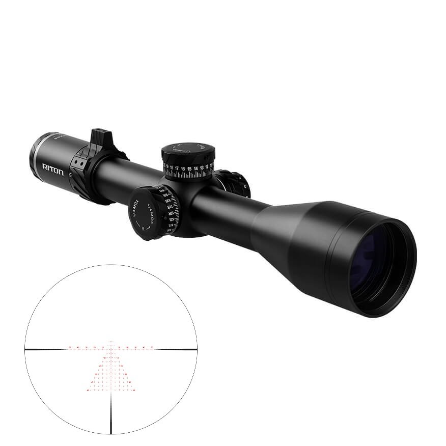 Riton 5C428LFI23 5 Conquer Rifle Scope 4-28x56 FFP HD Glass Matte Black