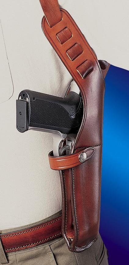 Bianchi Model X15 Vertical Shoulder Holster for Sig Sauer P220 P220R - Right Hand, Plain Tan - Bianchi