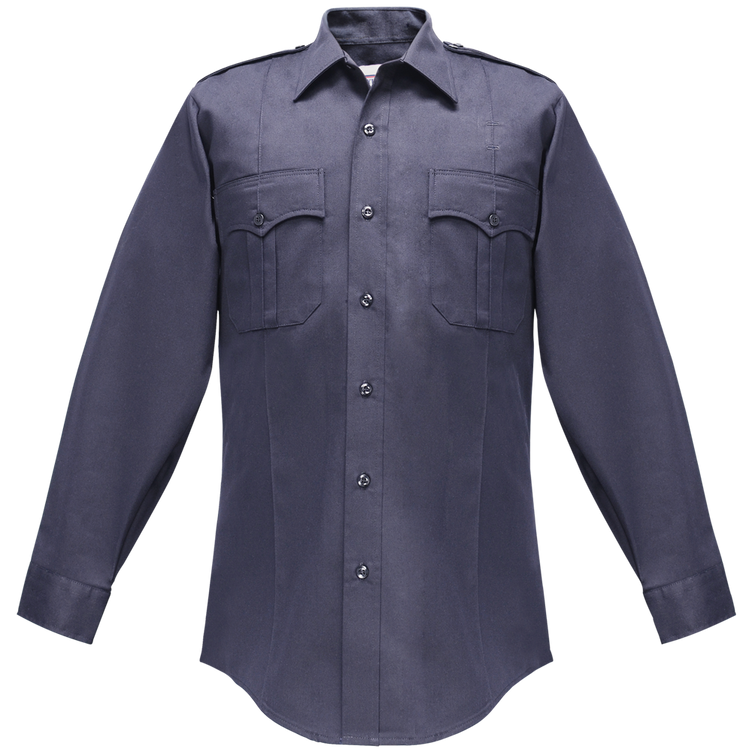 Duro Poplin Long Sleeve Shirt w/ Sewn-In Creases - Flying Cross