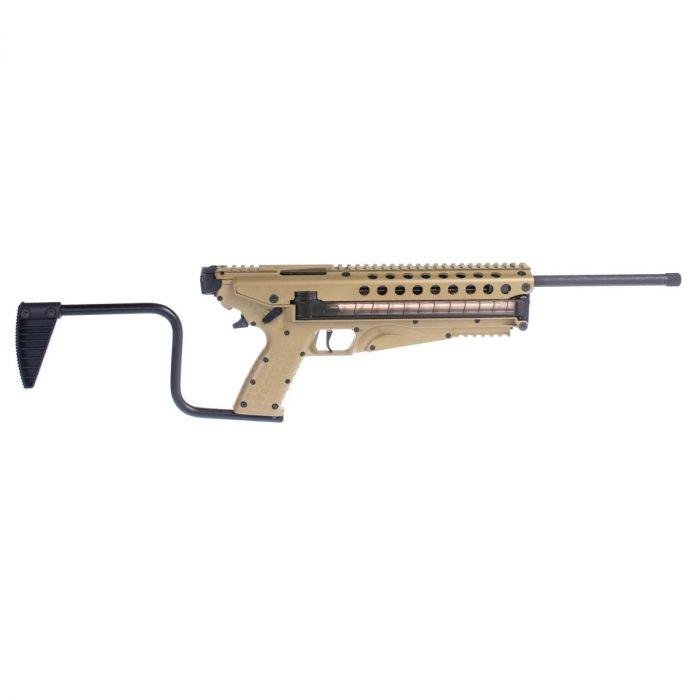 KelTec R50TAN Semi-Auto Rifle, 5.7x28mm, 16.1" Threaded Barrel, Tan Side-Folding Stock, Adjustable Sights, 50 Round Capacity - Kel-Tec - 5.7X28