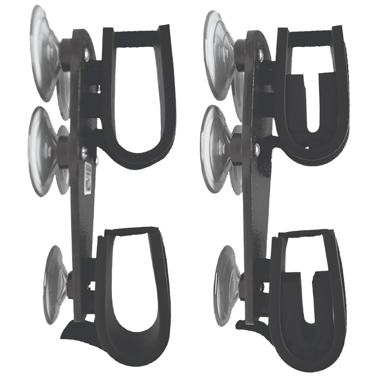 Rugged Gear 10020 Suction Cup Gun Rack Black Metal 4 Gun Holder