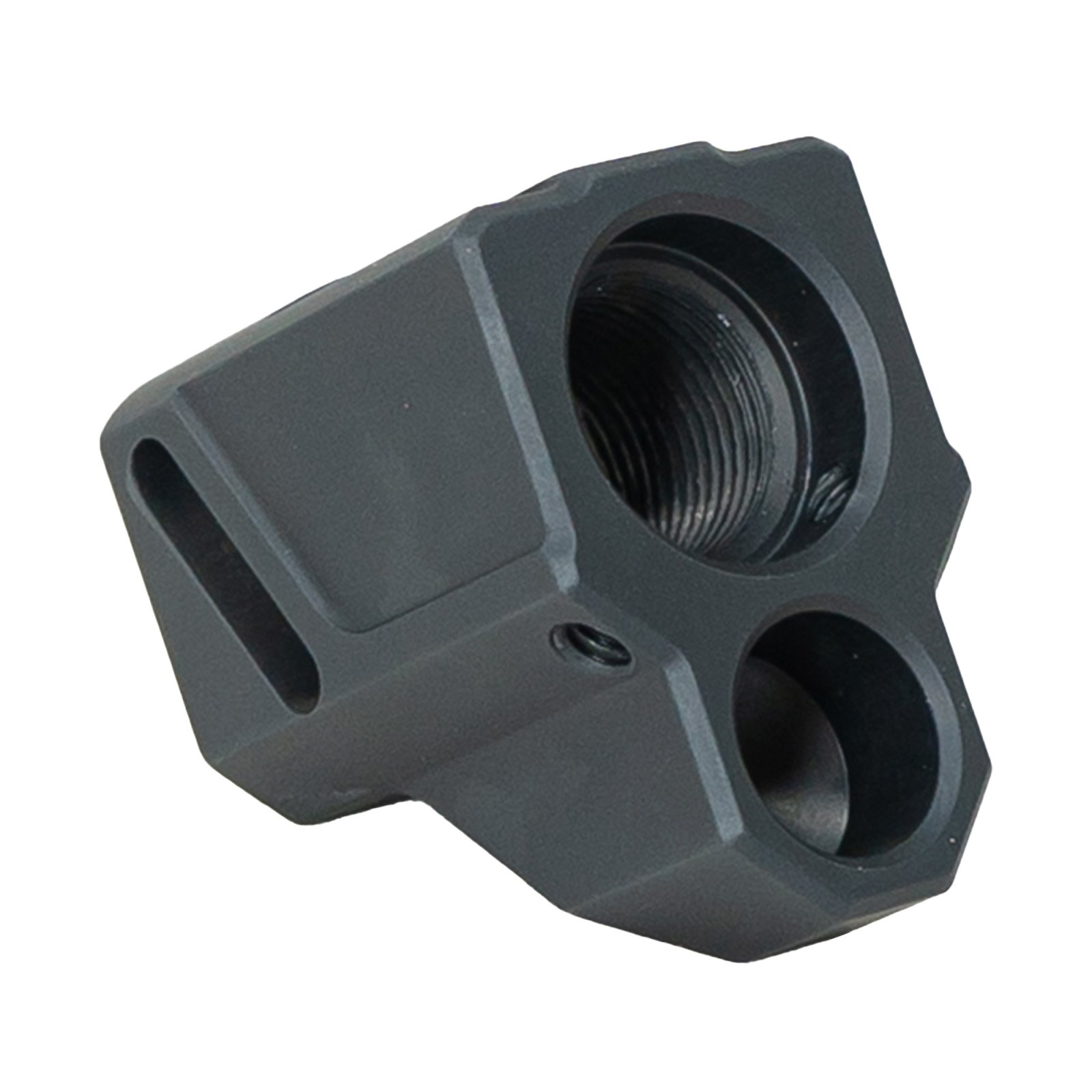 Faxon FFPACOMPDSMP01 EXOS-514 9mm Black Aluminum Compensator 1/2"x28