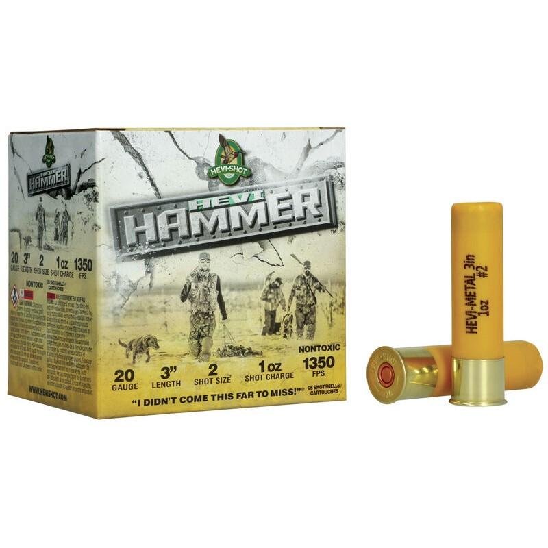 Hevishot Vista HS29002 Hevi Hammer 20ga 3" 1oz #2 25rd Waterfowl Ammo