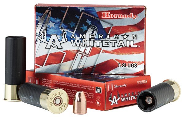 12 Gauge Ammo Hornady American Whitetail 2-3/4" Sabot Slug Interlock 325gr - Hornady Manufacturing Company - INTERLOCK