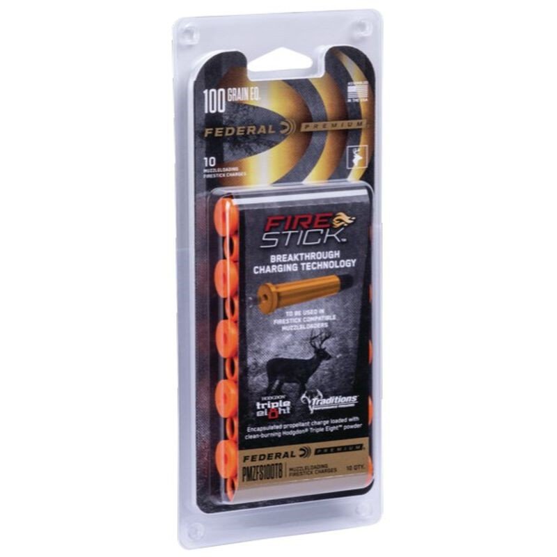 Federal PMZFS100T8 FireStick 50 Cal, 100gr, Moisture-Resistant, Breech-Charging, 10-Pack