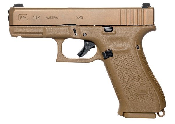 Glock PX1950701 G19X Compact 9mm Luger 10+1 4.02" Black GMB Barrel, Coyote nPVD Serrated Slide