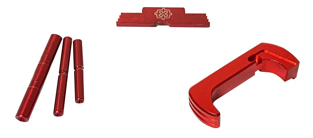 Cross Armory CRGOKRD 3 Piece Kit Extended Compatible w-Glock Gen1-3 Red...