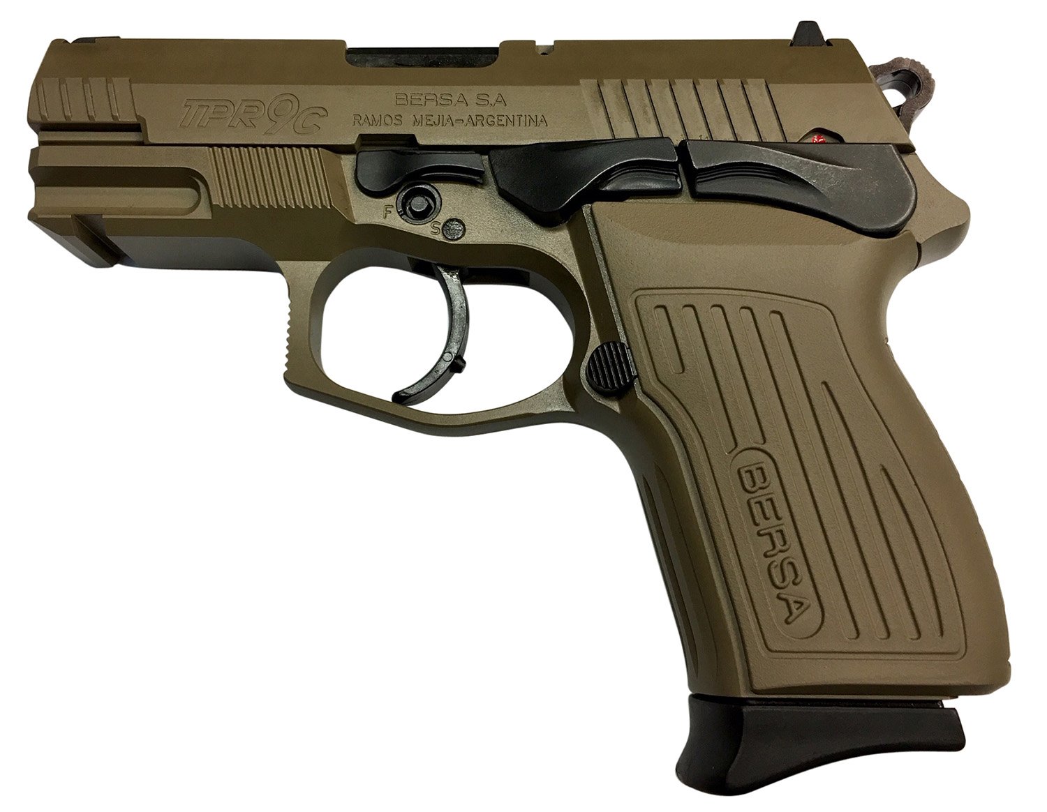 Bersa TPR9CFDE 9mm 13+1 3.25" Barrel FDE Slide & Frame Semi-Auto Pistol - Bersa - DA/SA