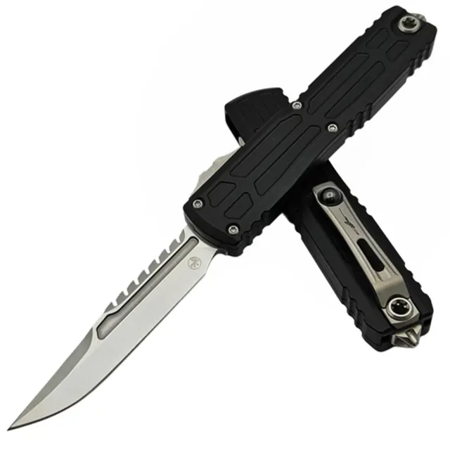 Microtech Ultratech G3 ZBP 1117EX-10S 3.55 In Stonewash Black Alu Handle