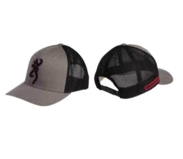 Browning Cap Gray Black Adjustable Hat