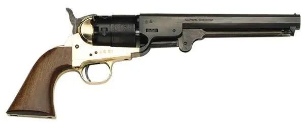 Traditions BP REVOLVER 1851 NAVY .36 CAL 7.375" BRASS/WAL
