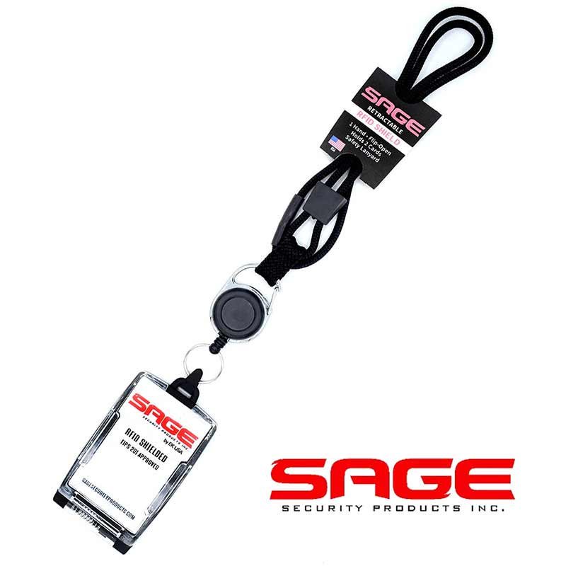 Badge RFID Badge Holder Dual Slot Black - Badge