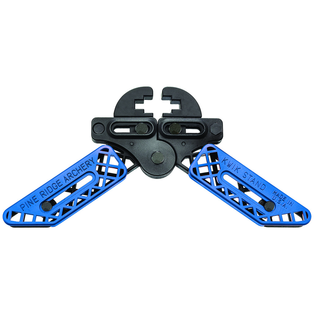Pine Ridge Kwik Stand Bow Support Blue/Black - Model 2559-BL - Adjustable Jaws and Legs - Perfect for Tournament Archers and Ground Blind Hunters