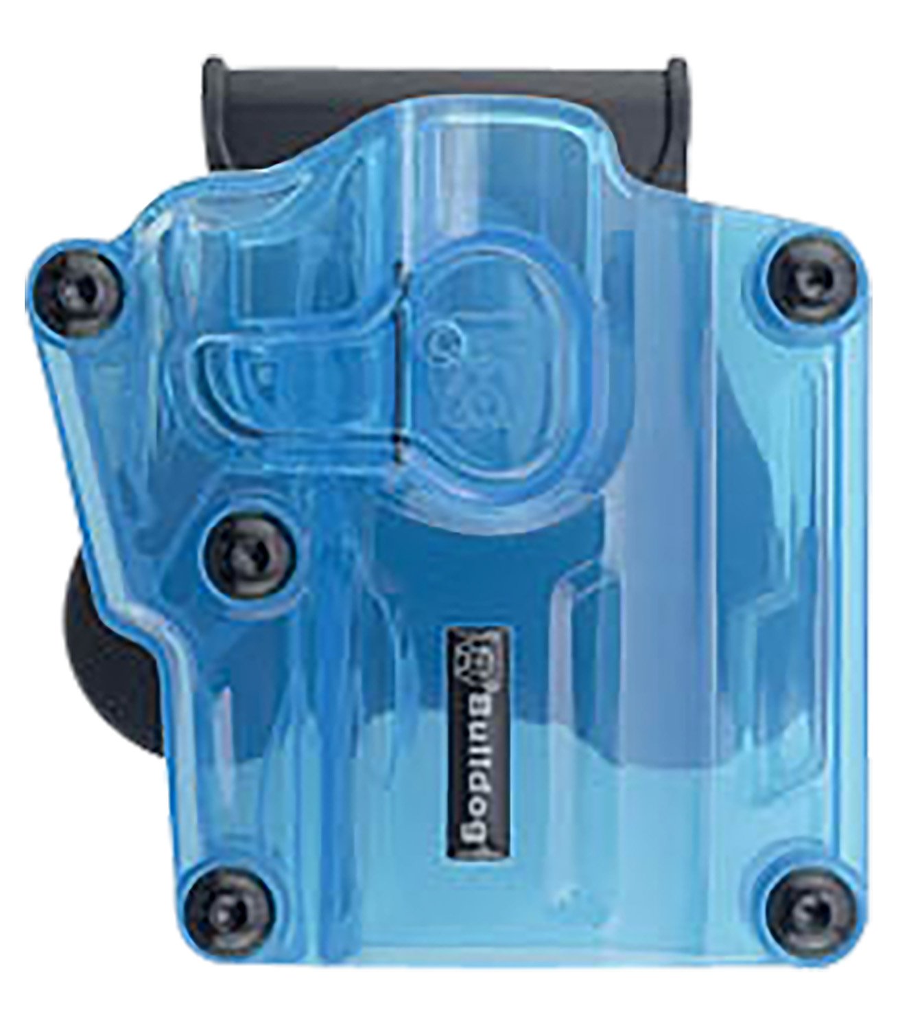 Bulldog Max Multi-Fit Polymer Holster w/ Paddle-Tr - Bulldog - TRANSPARENT BLUE