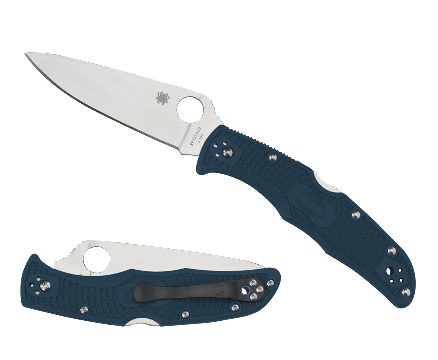 Buy Spyderco C10FPK390 Endura Blue FRN Flat Ground K390 Steel Knife online