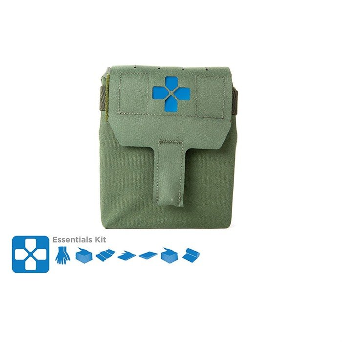 Blue Force Gear HW-TKN-MED-ESS-OD Trauma Kit Now! OD Green Essentials - Blue Force Gear