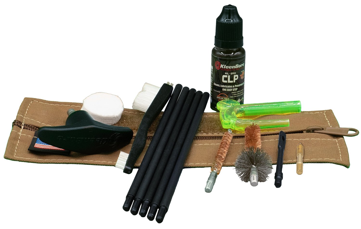 KleenBore KBMLE5.56 Compact Military/LE Rifle Tactical Kit Coyote Case