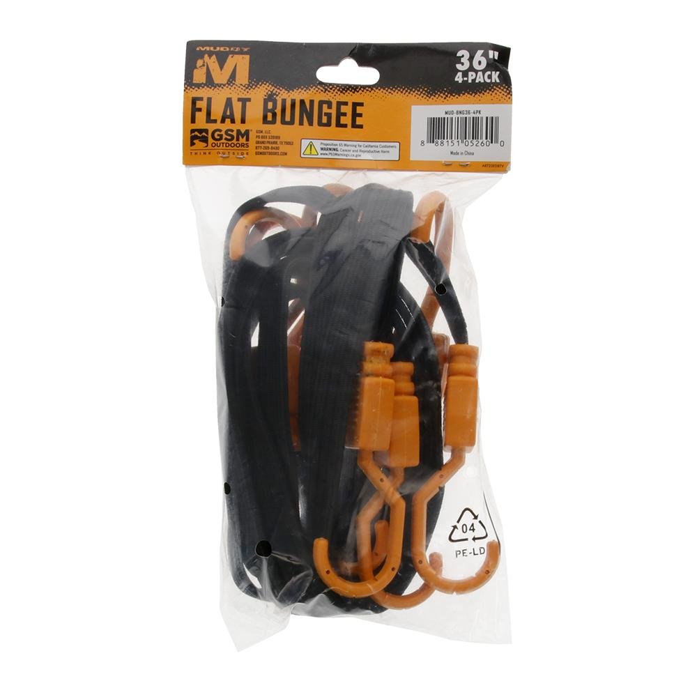 Buy GSM Outdoors Muddy Flat Bungee 36" J Hook ATV Cargo Accessory 4 Pack online