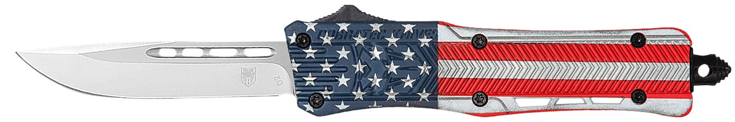 Cobratec CTK1 OTF Knife American Flag 3" Drop Point Blade