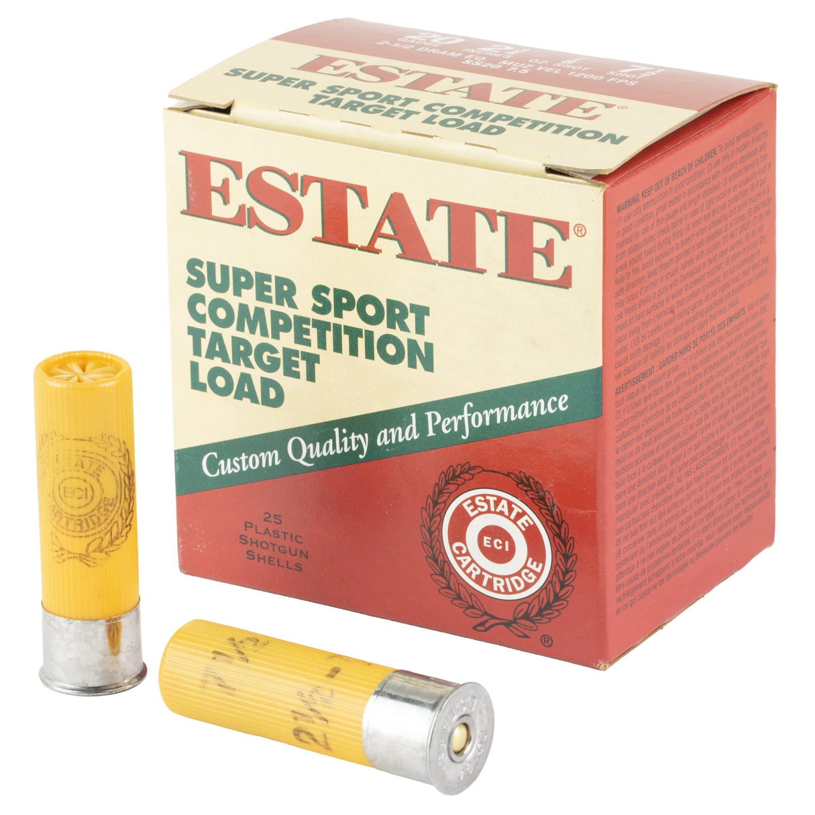 Buy Estate Cartridge Super Sport 20 ga 2 3/4  7/8 oz #7.5 1200 fps - 25/box online