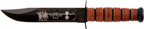 Buy Ka-Bar Knives 9140 Vietnam 7 in Fixed Blade Leather Handle Sheath online